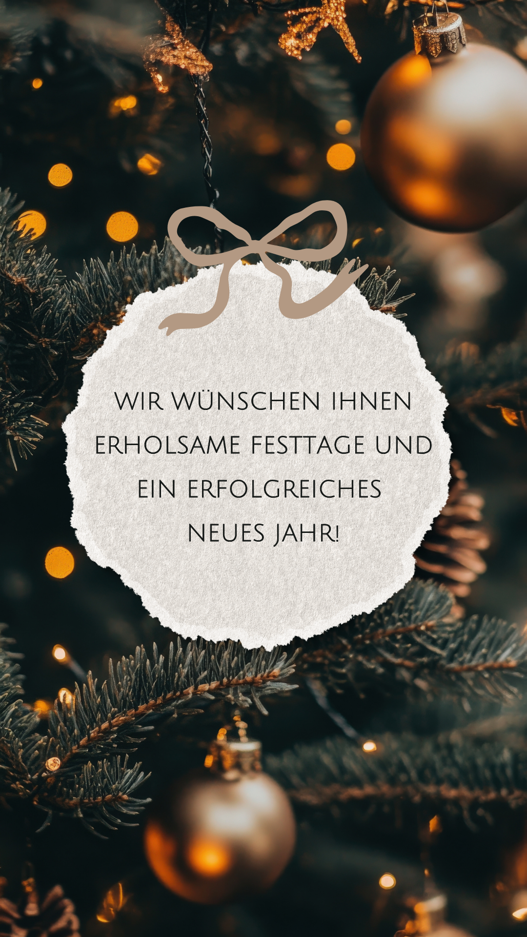Braun Bronze Klassisch Weihnachtspause Geschaft Instagram Story
